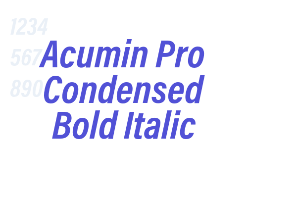 Acumin Pro Condensed Bold Italic