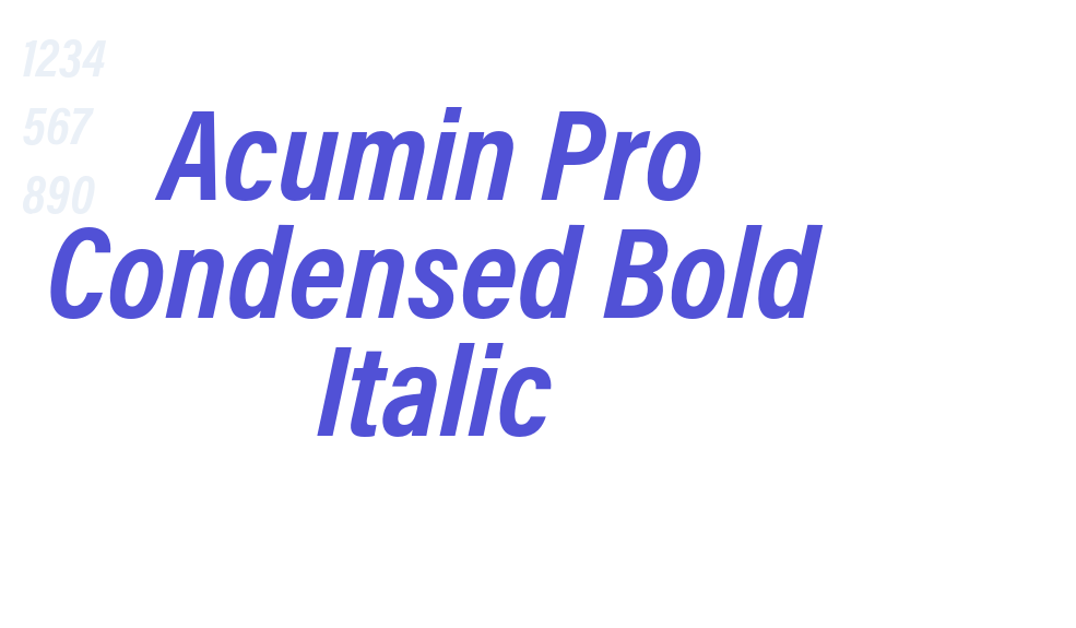 Acumin Pro Condensed Bold Italic-font-download