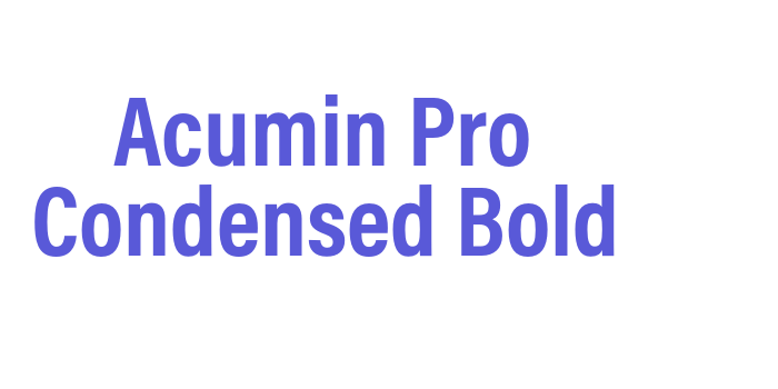 Acumin Pro Condensed Bold Font Download