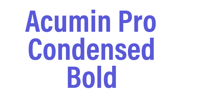 Acumin Pro Condensed Bold Font