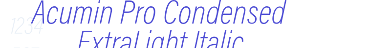Acumin Pro Condensed ExtraLight Italic-font