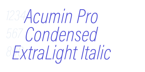 Acumin Pro Condensed ExtraLight Italic-font-download