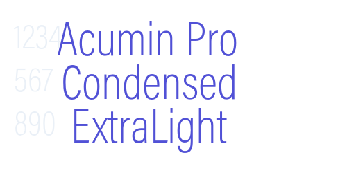 Acumin Pro Condensed ExtraLight