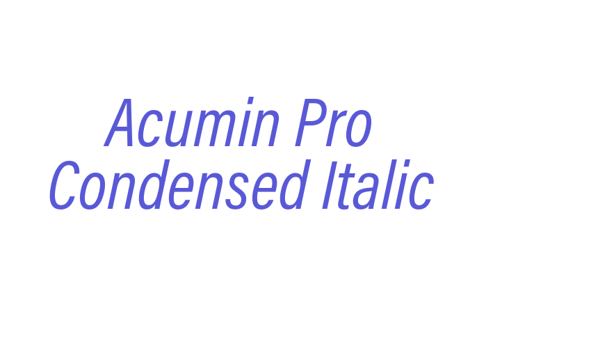 Acumin Pro Condensed Italic Font Download