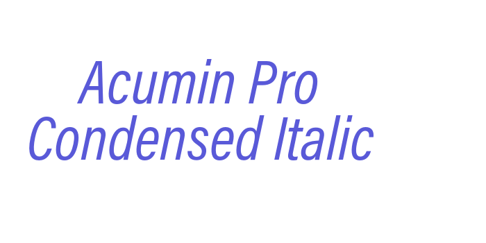 Acumin Pro Condensed Italic Font Download