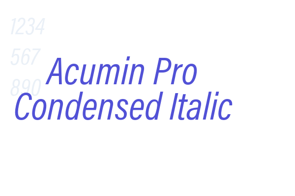 Acumin Pro Condensed Italic