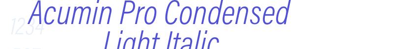 Acumin Pro Condensed Light Italic-font