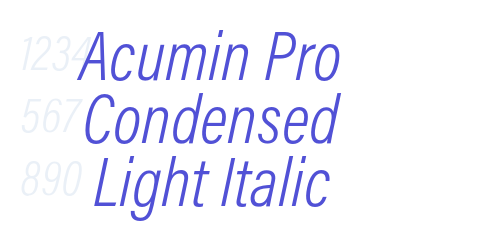 Acumin Pro Condensed Light Italic