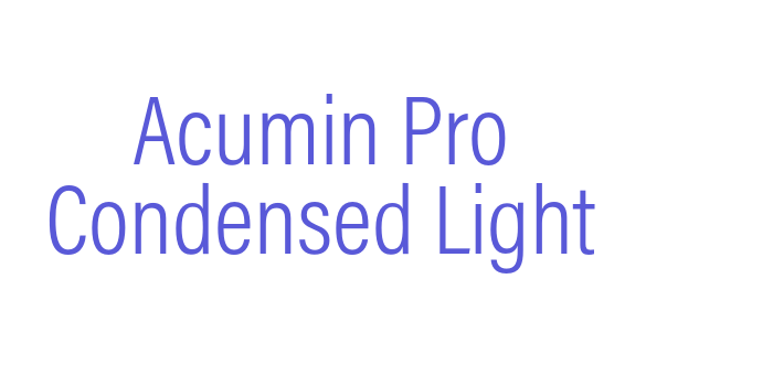 Acumin Pro Condensed Light Font Download