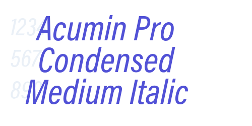 Acumin Pro Condensed Medium Italic-font-download