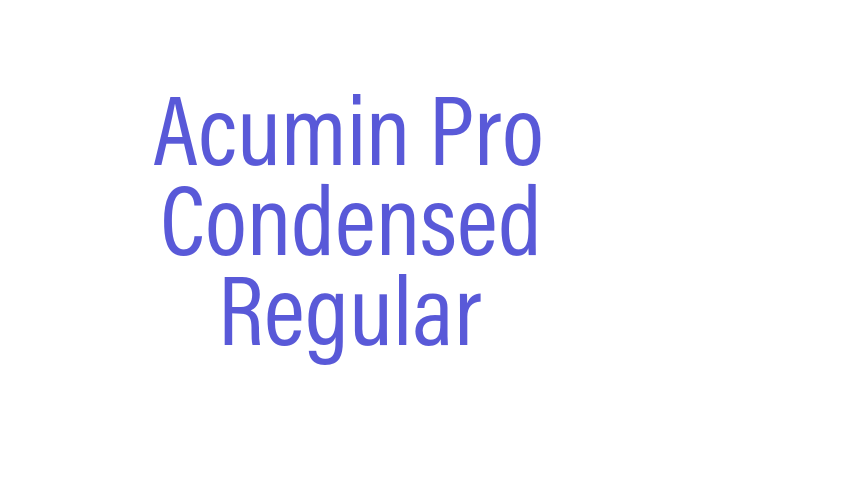 Acumin Pro Condensed Regular Font Download