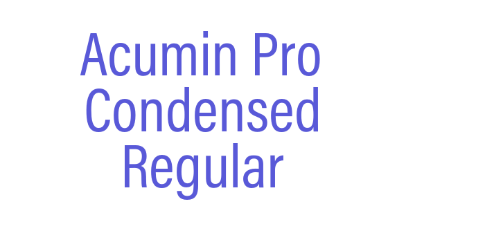 Acumin Pro Condensed Regular Font Download