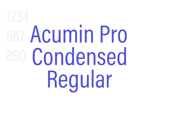 Acumin Pro Condensed Regular