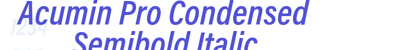 Acumin Pro Condensed Semibold Italic-font