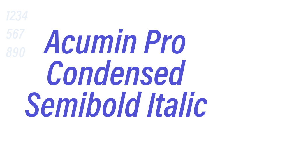 Acumin Pro Condensed Semibold Italic-font-download