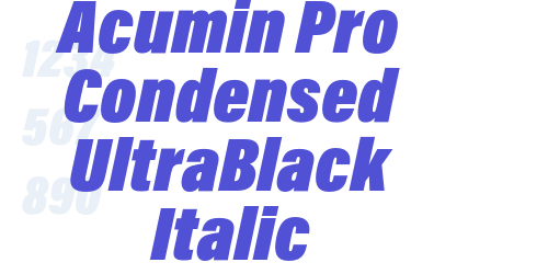Acumin Pro Condensed UltraBlack Italic