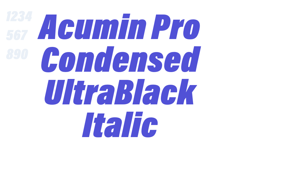 Acumin Pro Condensed UltraBlack Italic-font-download