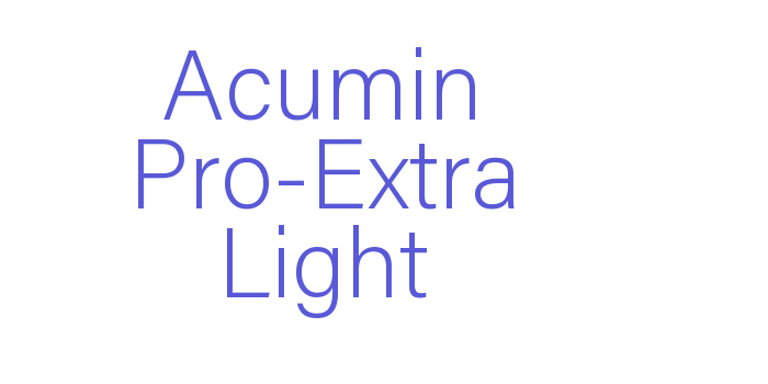 Acumin Pro-Extra Light Font Download