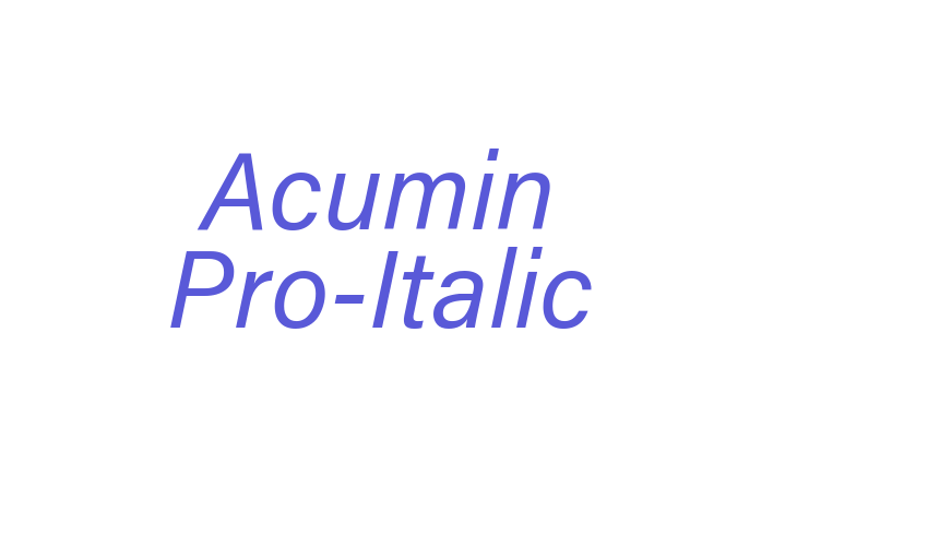 Acumin Pro Italic Font Download