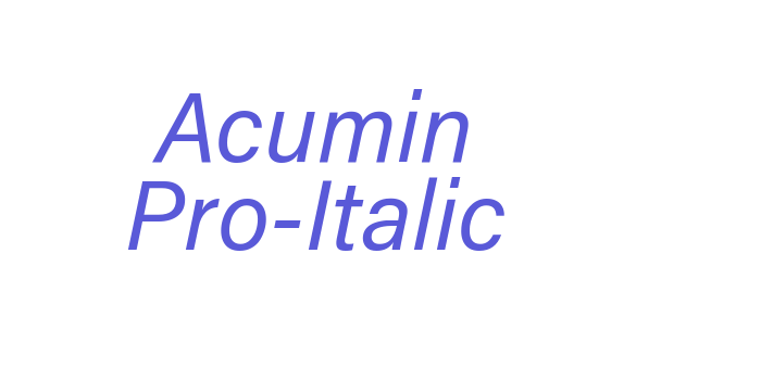 Acumin Pro Italic Font Download