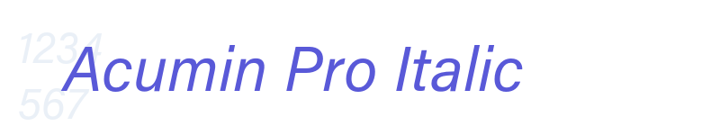 Acumin Pro Italic-related font