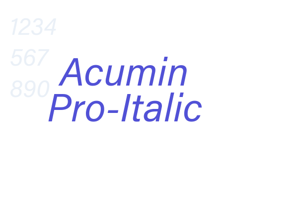 Acumin Pro-Italic