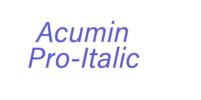 Acumin Pro-Italic Font