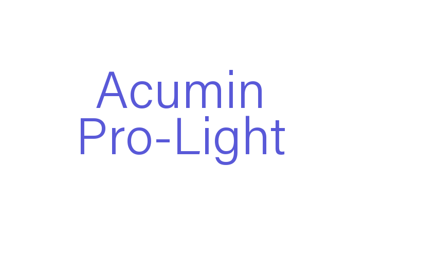 Acumin Pro-Light Font Download