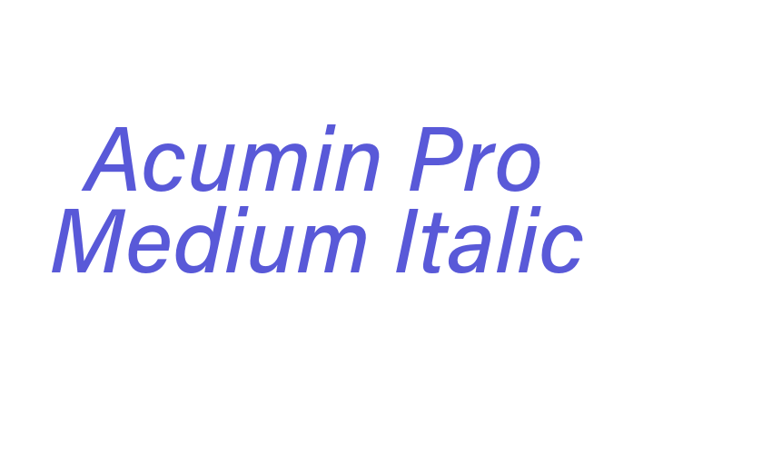 Acumin Pro Medium Italic Font Download