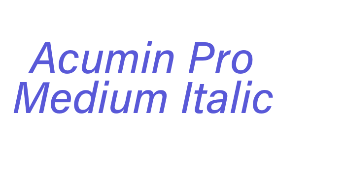 Acumin Pro Medium Italic Font Download