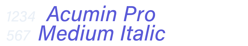 Acumin Pro Medium Italic-related font