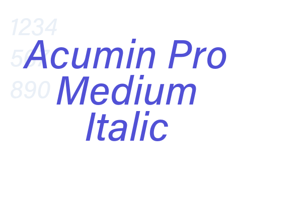 Acumin Pro Medium Italic