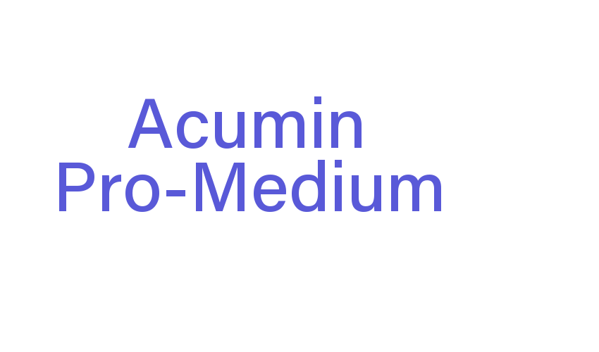 Acumin Pro-Medium Font Download