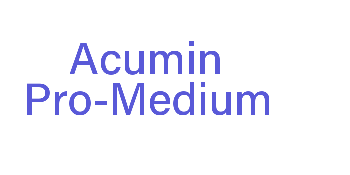 Acumin Pro-Medium Font Download