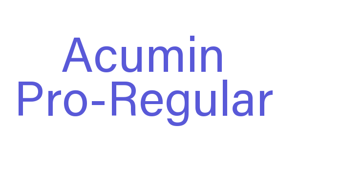 Acumin Pro-Regular Font