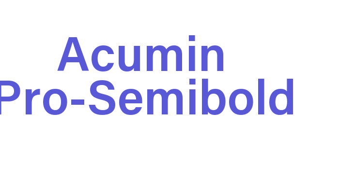 Acumin Pro-Semibold Font