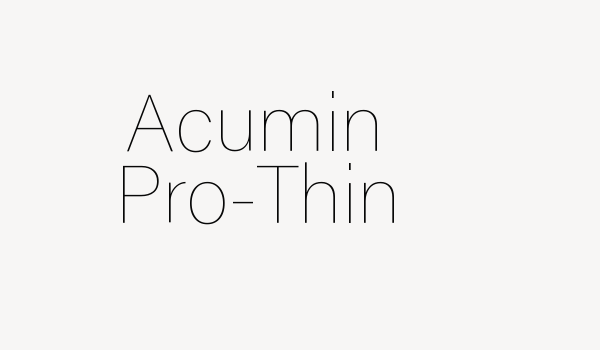 Acumin Pro-Thin Font