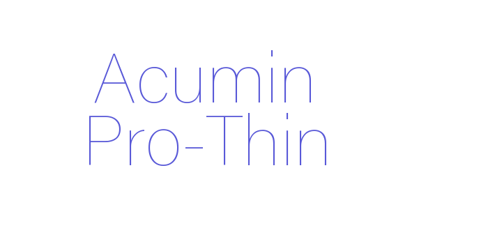 Acumin Pro-Thin Font