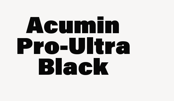 Acumin Pro-Ultra Black Font