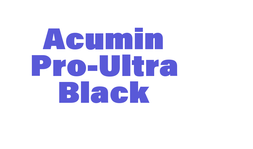 Acumin Pro-Ultra Black Font Download