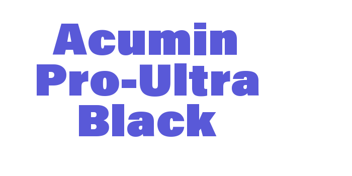 Acumin Pro-Ultra Black Font Download