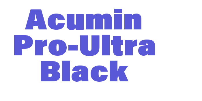 Acumin Pro-Ultra Black Font