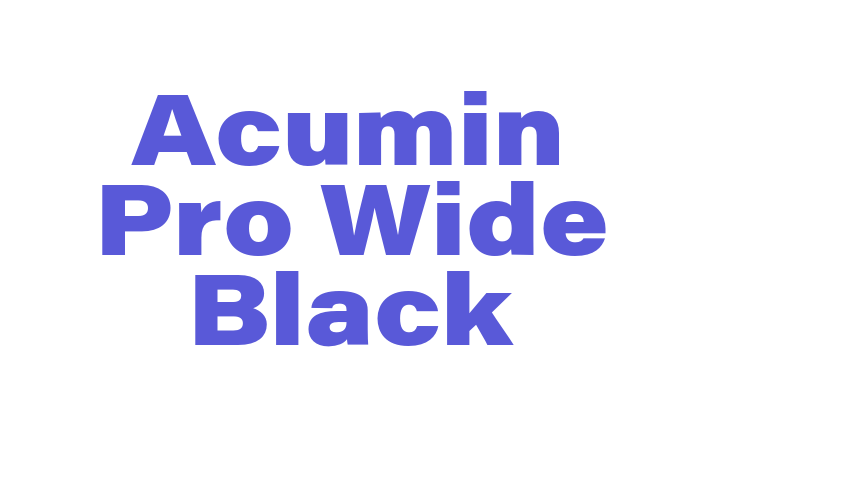 Acumin Pro Wide Black Font Download