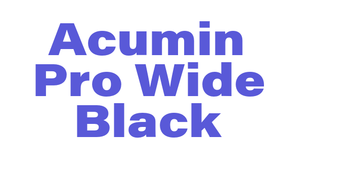 Acumin Pro Wide Black Font Download