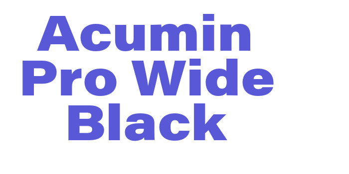 Acumin Pro Wide Black Font