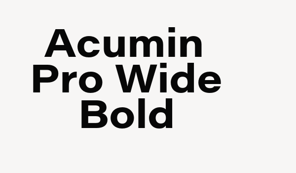 Acumin Pro Wide Bold Font