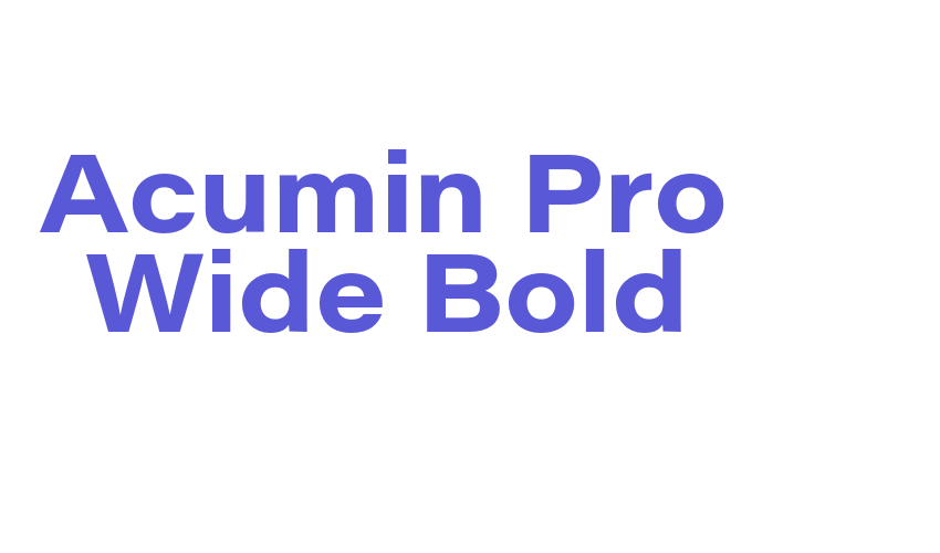 Acumin Pro Wide Bold Font Download