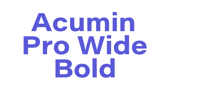 Acumin Pro Wide Bold Font Download