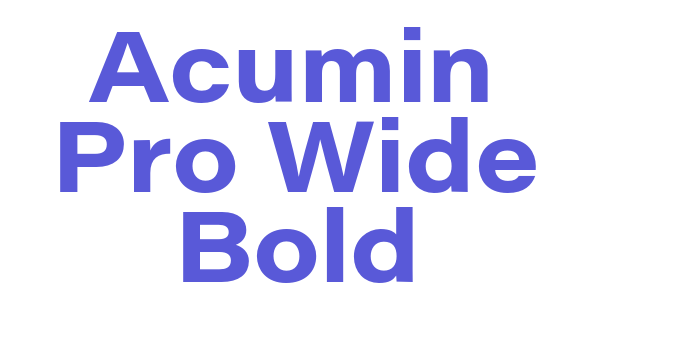 Acumin Pro Wide Bold Font