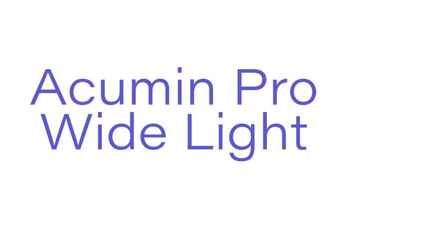 Acumin Pro Wide Light Font Download